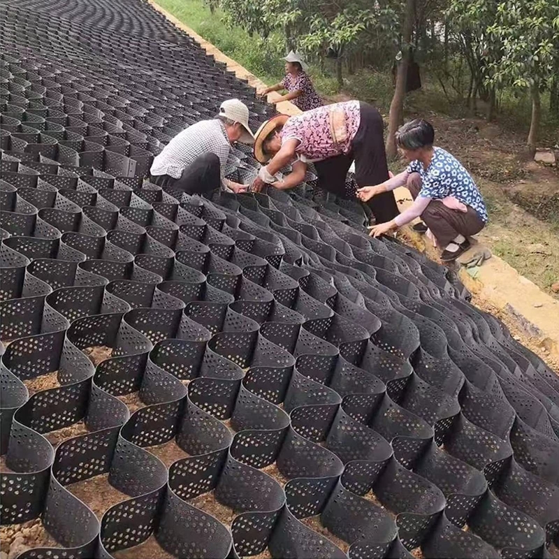 HDPE Plastic Geocell Paved Grid HDPE Geocell for Soft Basement Reinforcement Low Cost Gravel Stabilizer Geocell in Road Construction