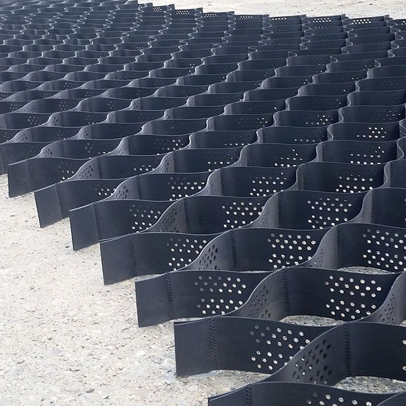 Textured and Perforated HDPE Plastic Geocell Gravel Grid for Driveway Stabilization, Road Base Reinforcement, Parking Lot and Slope Protection
