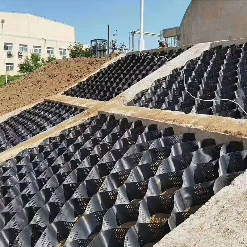 Textured and Perforated HDPE Plastic Geocell Gravel Grid for Driveway Stabilization, Road Base Reinforcement, Parking Lot and Slope Protection