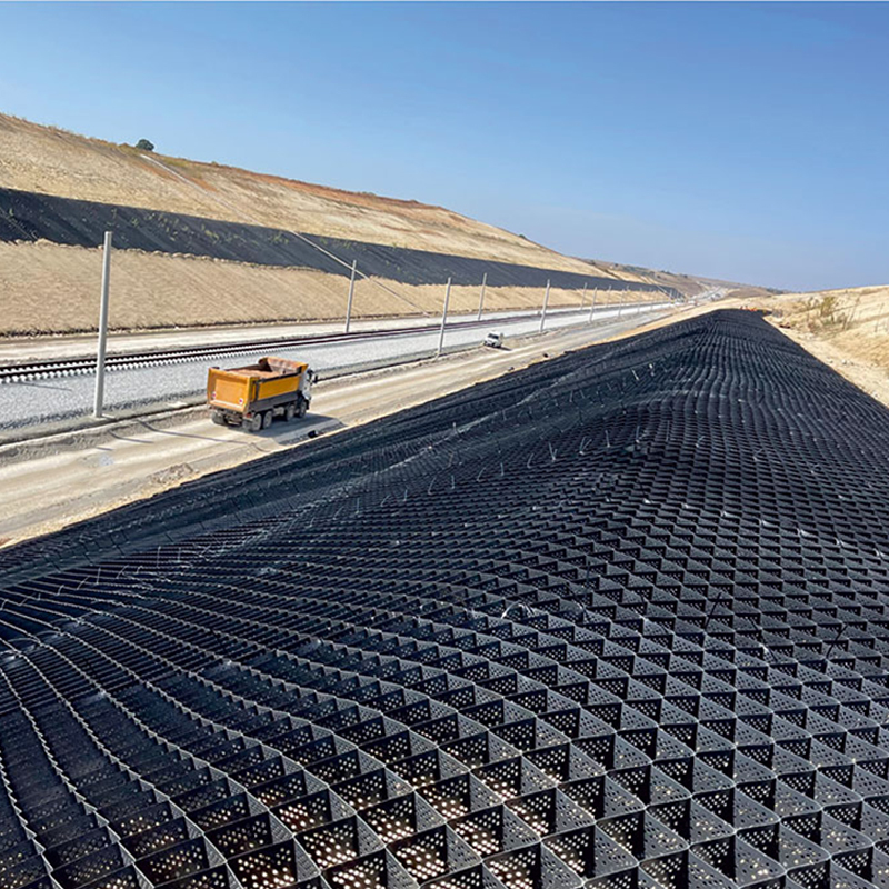 Plastic ASTM Standard Road Grid Gravel Honeycomb HDPE Geocell for Retaining Wall Reinforcement Slope Protection Driveway Geocell Erosion Control