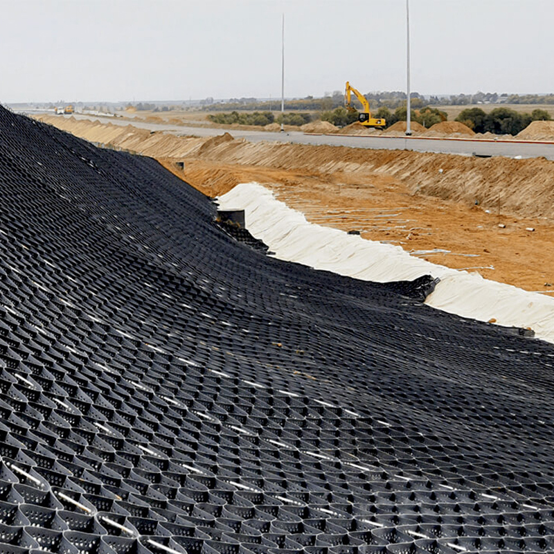 Plastic ASTM Standard Road Grid Gravel Honeycomb HDPE Geocell for Retaining Wall Reinforcement Slope Protection Driveway Geocell Erosion Control