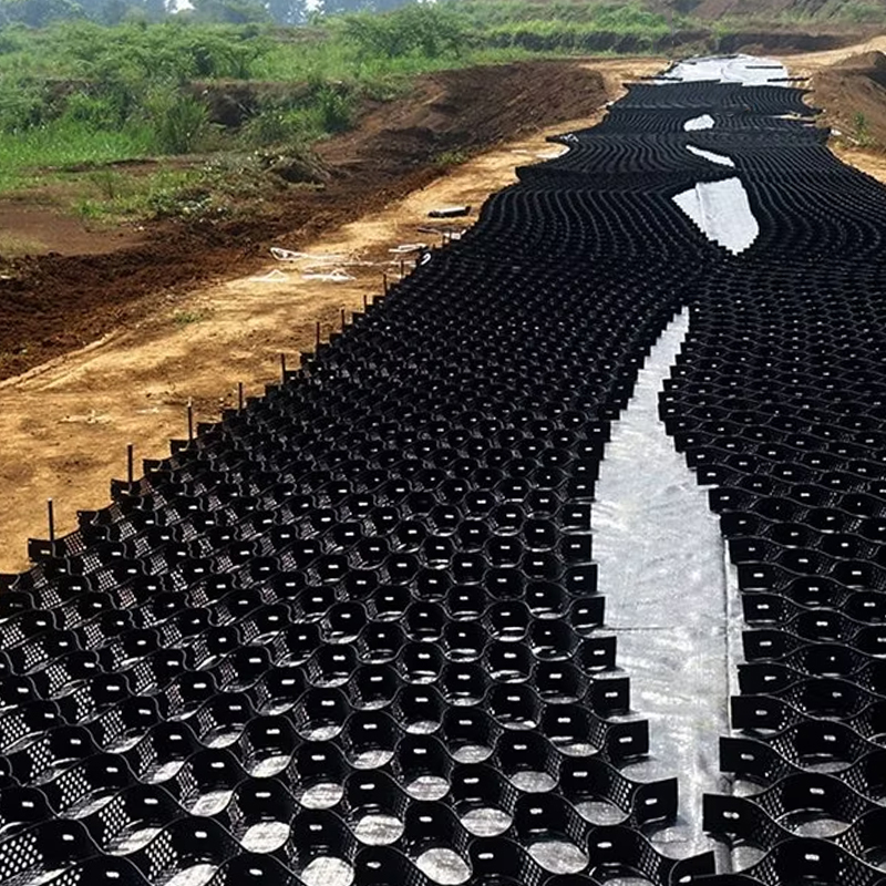 Plastic ASTM Standard Road Grid Gravel Honeycomb HDPE Geocell for Retaining Wall Reinforcement Slope Protection Driveway Geocell Erosion Control