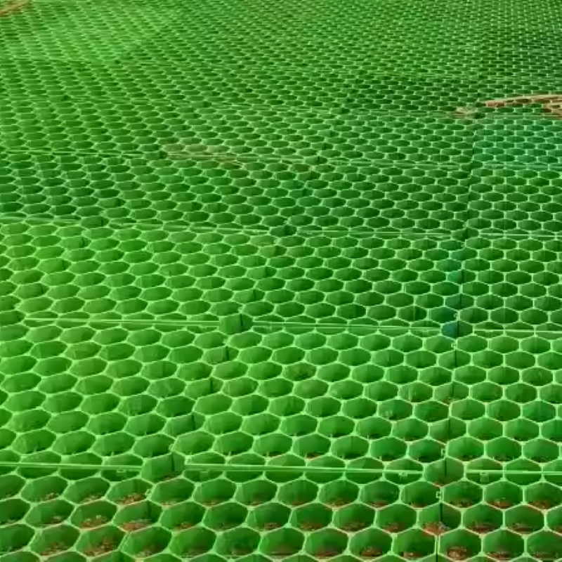 Flat Top High Quality Plastic Grass Grid Paver Erosion Control Grass Grid for Driveway Road Slope Retaining Wall Outdoor Use Garden Landscape Park Grass Plastic Grass Grid Planting Drainage