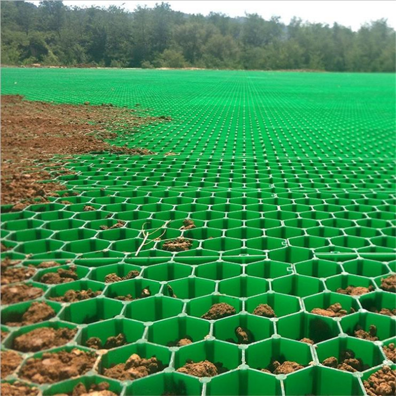 Flat Top High Quality Plastic Grass Grid Paver Erosion Control Grass Grid for Driveway Road Slope Retaining Wall Outdoor Use Garden Landscape Park Grass Plastic Grass Grid Planting Drainage