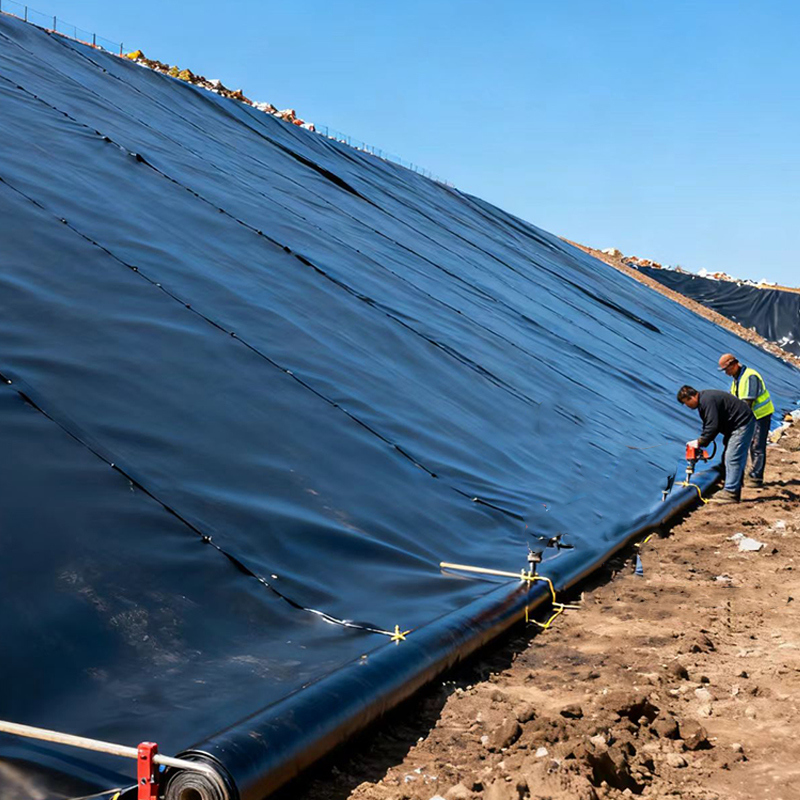 High Strength Impermeable Puncture Resistant and Aging Resistant HDPE Geomembrane Pond liner for Tailings Landfill