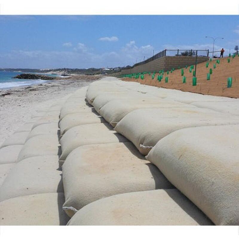 Geotextile Geobag River Bank Protection Flood Control Polyester Nonwoven Geotextile Geobag Sand Bag Large Geotextile Geobag for Beach Protection