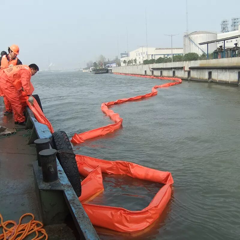 Pvc Floating Silt Curtain Inflatable Foam Filled Oil Containment Boom Floating Silt Curtain Pollution Control Screens Turbidity Barriers Garbage Floating Silt Curtain