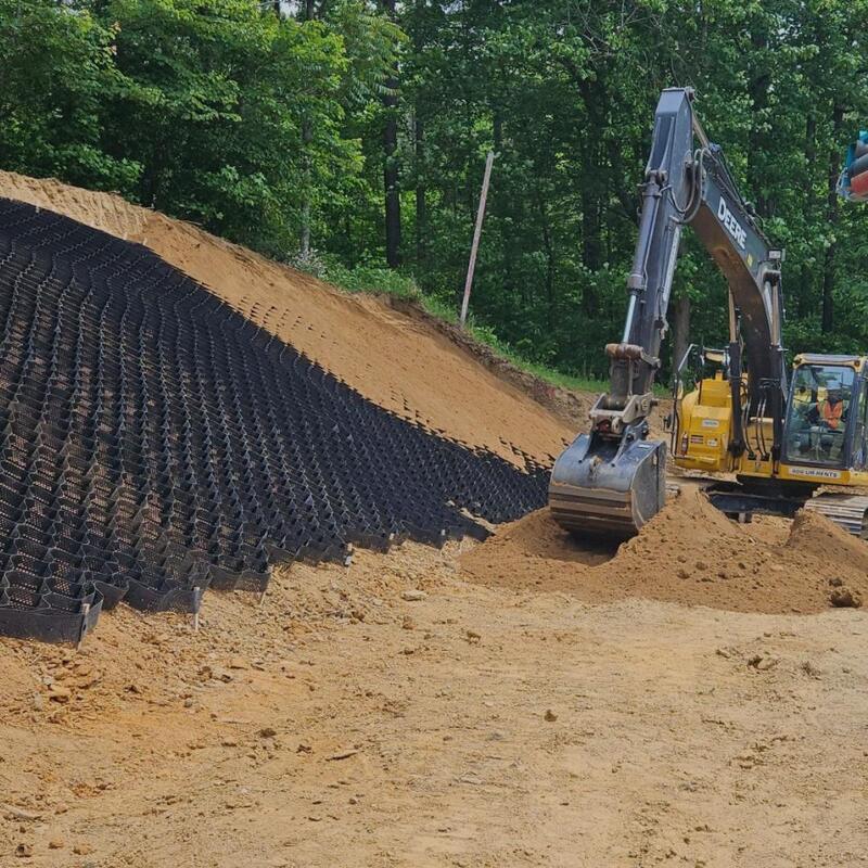 HDPE Geocell Plastic Driveway Gravel HDPE Geocell Soil Control in Road for Road Reinforcement Slope Protection Erosion Control Gravel Highway
