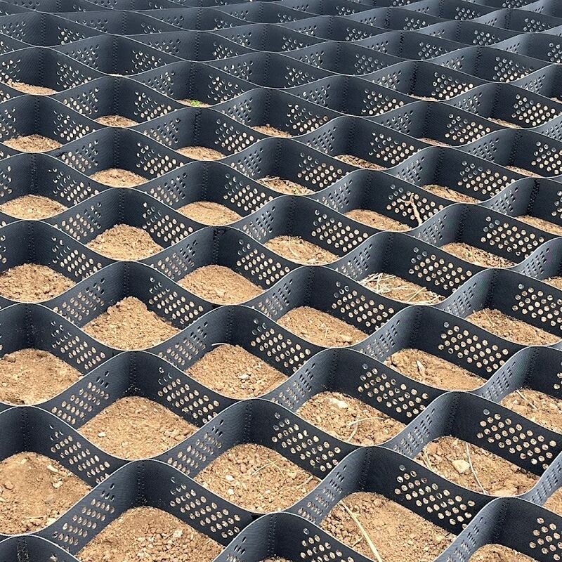 Heavy-Duty HDPE Geocell Gravel Grid System for Driveways, Ground Stabilization, Slope Protection and Retaining Wall Reinforcement